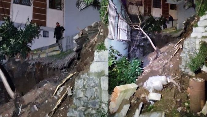 İstinat duvarı çöktü, vatandaş deprem oluyor zannetti