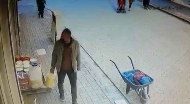 Mardin’de peynir hırsızlığı güvenlik kamerasında