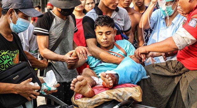 Myanmar&#039;da bugünkü protestolarda 14 kişi öldü