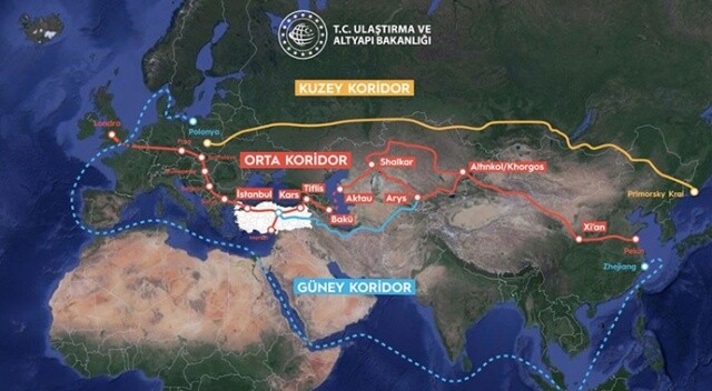 Türkiye stratejik konumuyla ulaşım rotası &#039;Orta Koridor&#039;da kilit ülke haline geldi