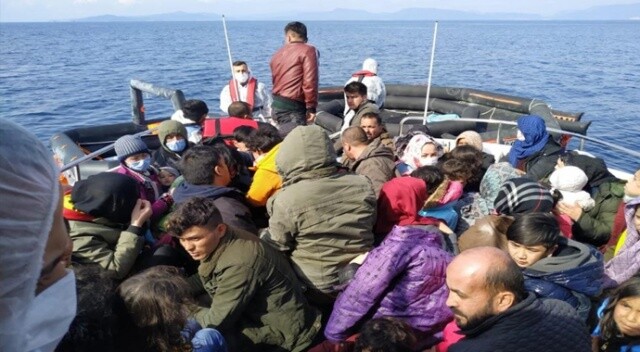 İzmir’de 59 düzensiz göçmen kurtarıldı