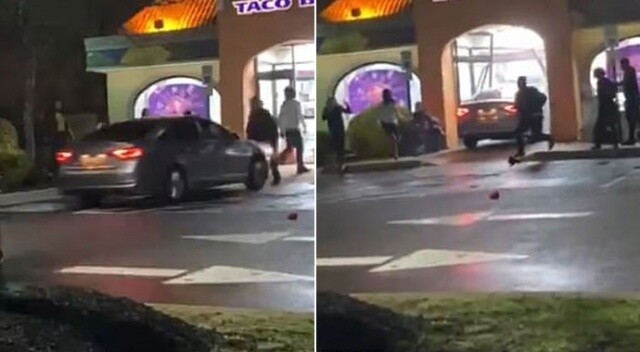 Kızgın müşteri, arabasıyla restoran personeline çarpıp kaçtı