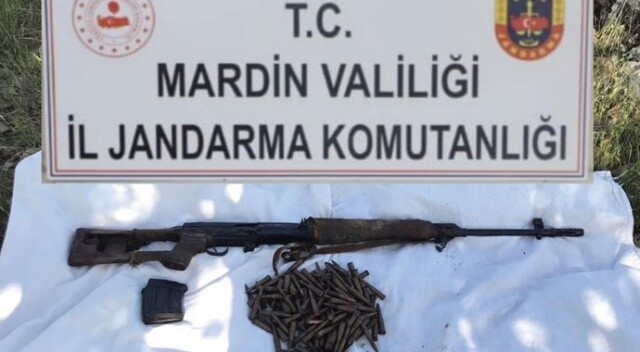 Mardin&#039;de teröristlere ait keskin nişancı tüfeği ele geçirildi