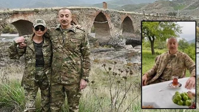 Aliyev ve eşinden Şuşa paylaşımı