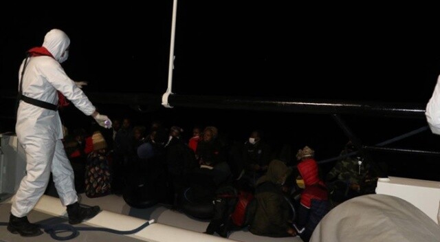 Balıkesir açıklarında Yunanlılar tarafından geri itilen 39 düzensiz göçmen kurtarıldı