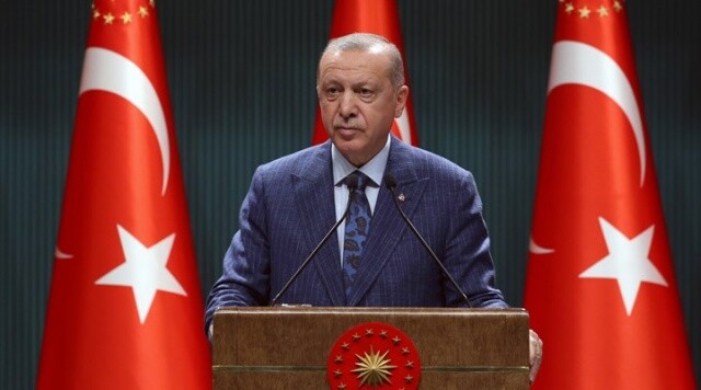 Cumhurbaşkanı Erdoğan,  KKTC Cumhurbaşkanı Tatar ile görüştü