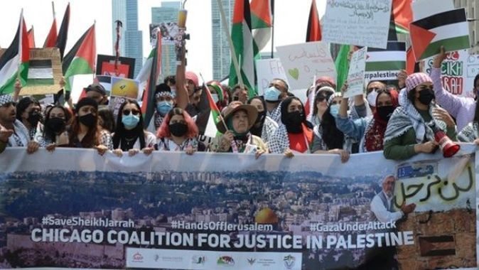 Filistin&#039;e destek için sokağa çıkan Amerikalılar Biden yönetimine öfkeli