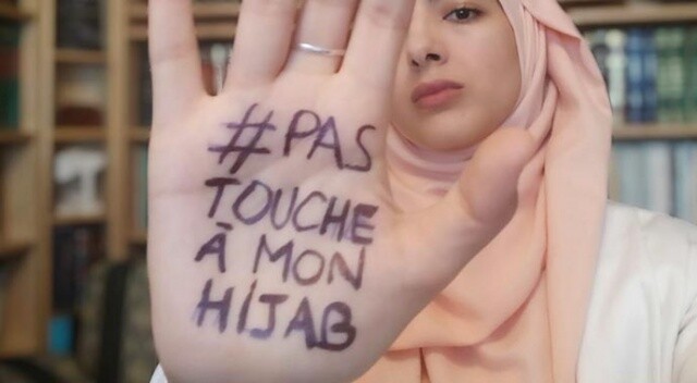 Fransa&#039;da Müslüman kadınlar &quot;Başörtüme dokunma&quot; diyor