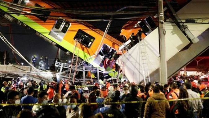 Meksika&#039;da metro üst geçidi çöktü: 23 ölü 70 yaralı
