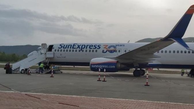 Zonguldak Havaalanı&#039;nın ilk yolcu uçağı Almanya&#039;ya uçtu