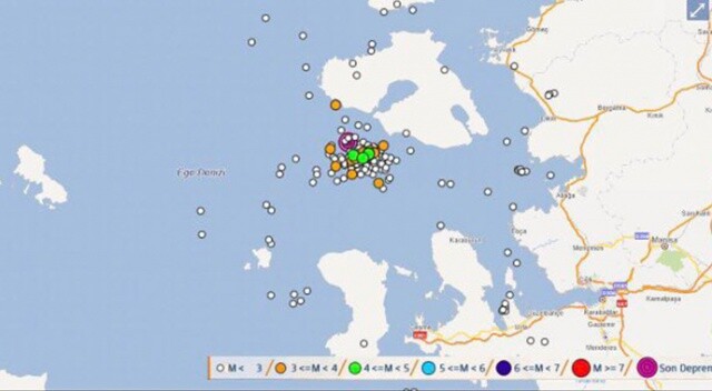 AFAD: İzmir açıklarında son 1 saatte 47 adet deprem meydana geldi
