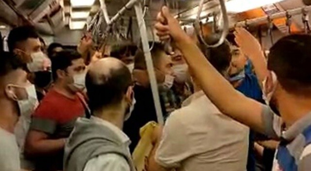 İstanbul metrosunda maske tartışması
