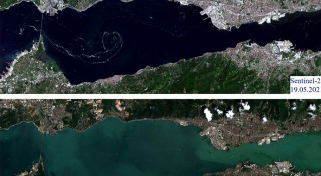 Uzaydan görüntülendi! Marmara Denizi yüzeyindeki müsilaj temizlendi