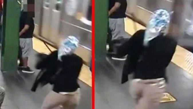 ABD’de korkunç olay! Hızla gelen metronun önüne attı