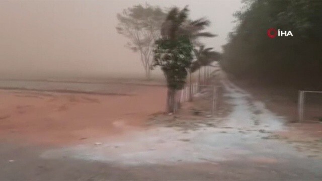 Brezilya&#039;yı kum fırtınası vurdu