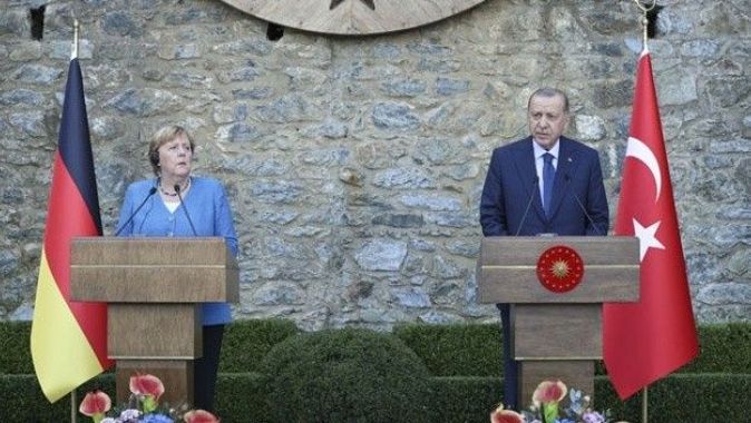 Cumhurbaşkanı Erdoğan ve Merkel&#039;den ortak basın toplantısı: