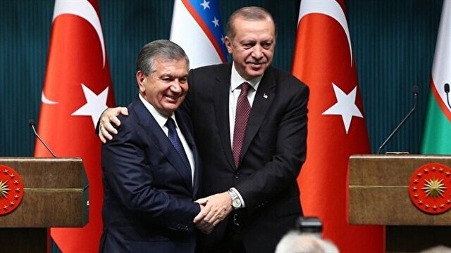 Erdoğan, Özbekistan Cumhurbaşkanı Mirziyoyev&#039;a tebrik