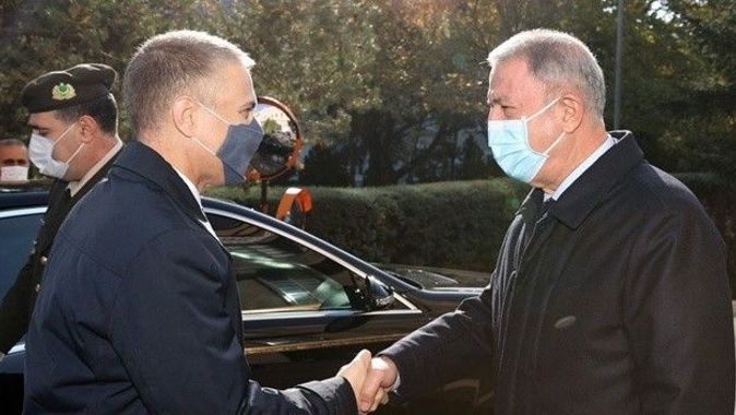 Milli Savunma Bakanı Akar, Sırp mevkidaşını ağırladı