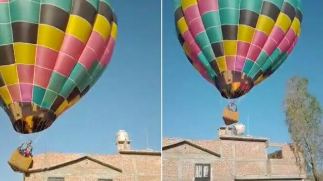 Meksika&#039;da şoke eden kaza: Hava balonu eve çarptı