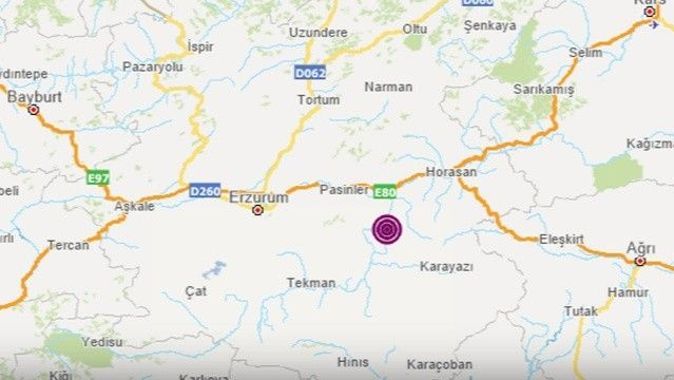 Son dakika: Erzurum&#039;da 5,1 büyüklüğünde deprem
