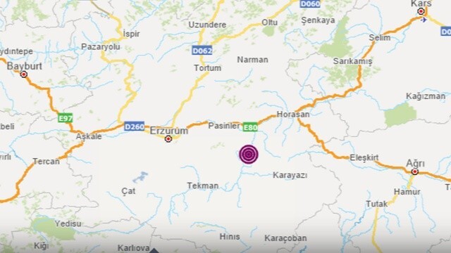 Son depremler: Erzurum&#039;da 4,7 büyüklüğünde deprem