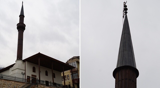 Cami minaresindeki 700 yıllık ok paratoner için söküldü