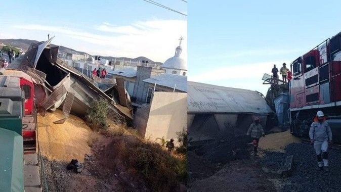 Meksika&#039;da feci kaza! İki tren kafa kafaya çarpıştı