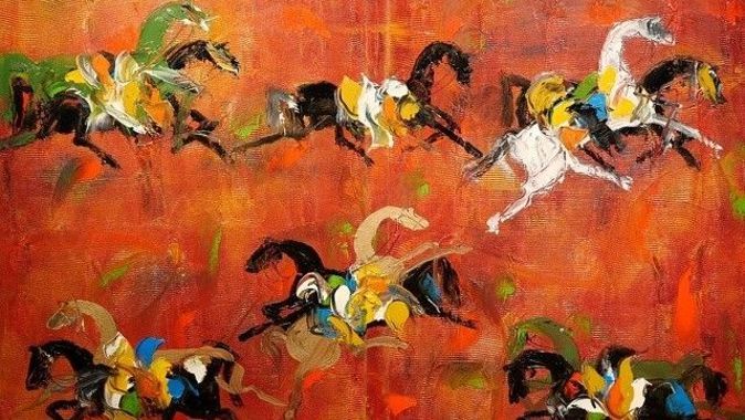 Ressam Fevzi Karakoç&#039;un atları sergide: At murattır