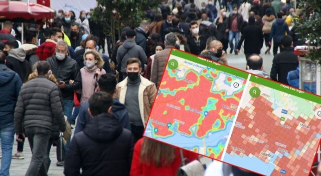 İstanbul Omicron varyantının etkisiyle kırmızıya büründü