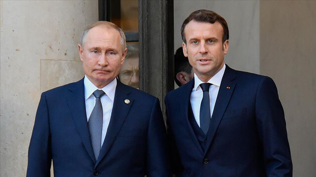 Macron ve Putin&#039;den Rusya -Ukrayna krizi ile ilgili sıcak mesaj