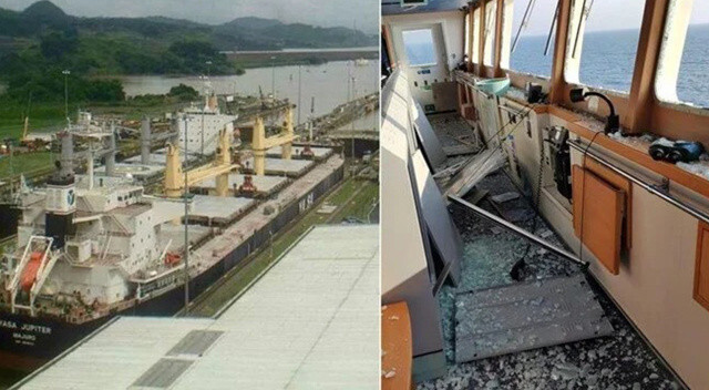 Karadeniz&#039;de Türk gemisine bomba isabet etti