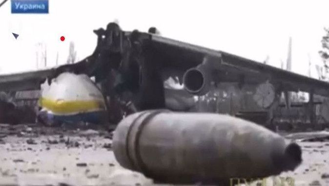 Dünyanın en büyük uçağıydı: Rusya&#039;nın bombaladığı Antonov 225&#039;in son hali ortaya çıktı