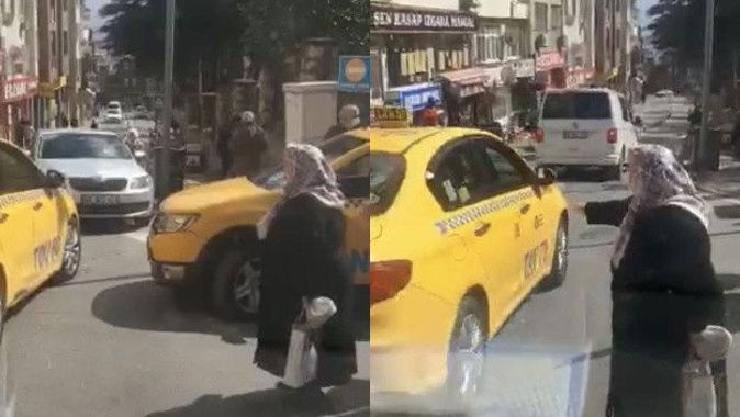 Yaşlı kadını aracına almayan taksiciler trafikten men edildi