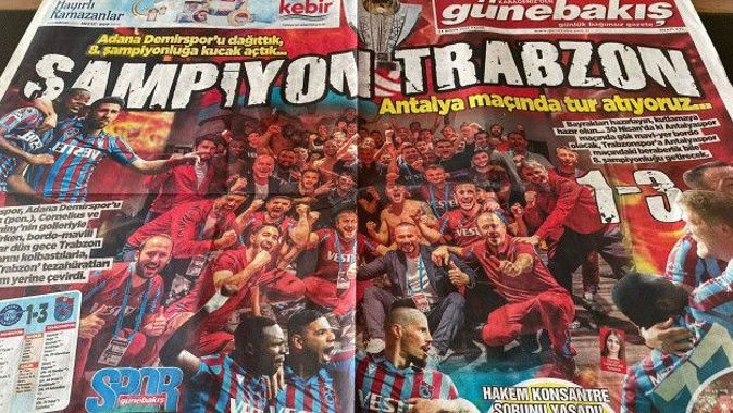 &quot;Adana Demirspor&#039;u dağıttık, 8. şampiyonluğa kucak açtık&quot; Trabzon yerel basını ne yazdı?