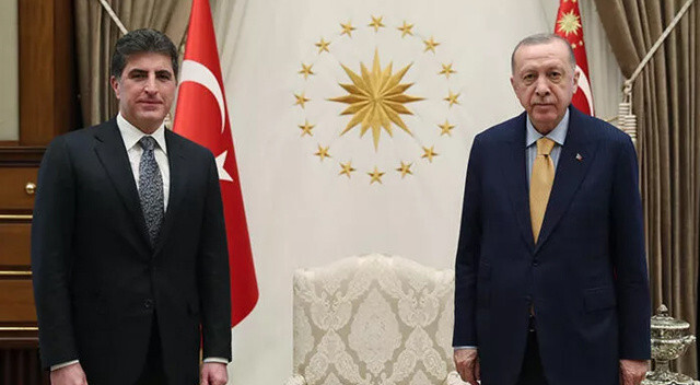 Cumhurbaşkanı Erdoğan, IKBY Başbakanı Mesrur Barzani&#039;yi kabul etti