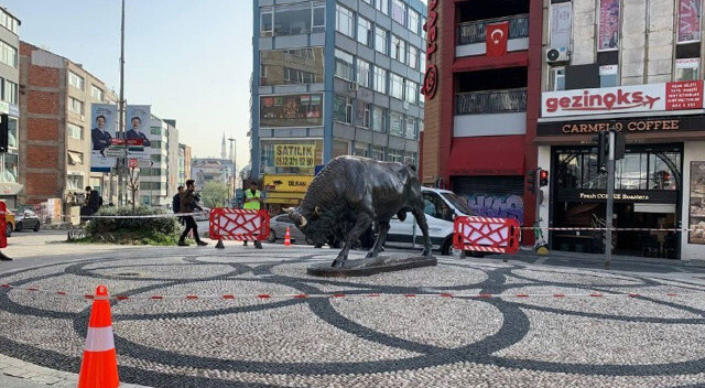 Kadıköy Boğa heykeli kapatıldı