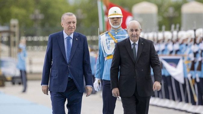Cezayir Cumhurbaşkanı Ankara&#039;da: Erdoğan duyurdu! Yeni hedef 10 milyar