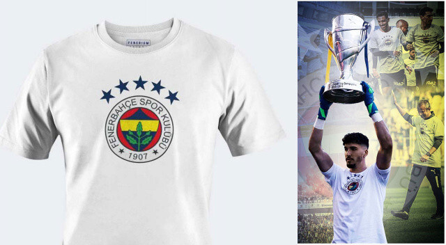 Fenerbahçe 5 yıldız tişörtleri satışa çıkardı... Fiyatlar 160 TL olarak belirlendi