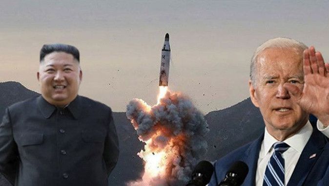 Kuzey Kore&#039;den ABD&#039;ye gözdağı: Biden&#039;ı füzelerle uğurladı