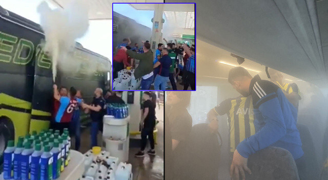 Son dakika... Fenerbahçe taraftarlarına Trabzonsporlu taraftarlar saldırdı