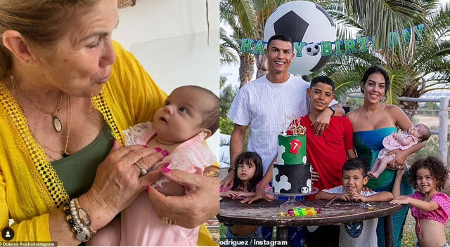 Cristiano Ronaldo&#039;nun annesi yeni doğan torunu Bella Esmeralda&#039;nın fotoğraflarını paylaştı