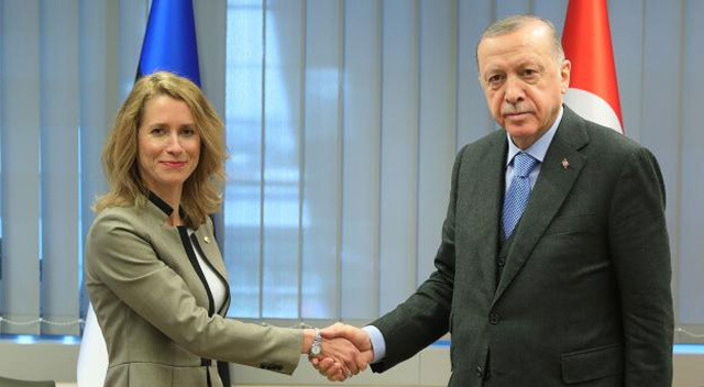 Cumhurbaşkanı Erdoğan Estonya Başbakanı ile görüştü