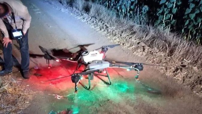 Tekirdağ&#039;da istilacı tırtıllara drone ile operasyon