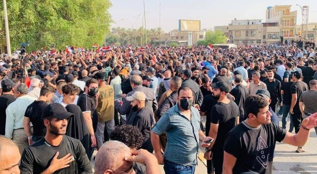 Sadr Grubu destekçileri yeniden sokaklara döküldü: Meclisin feshini istiyorlar