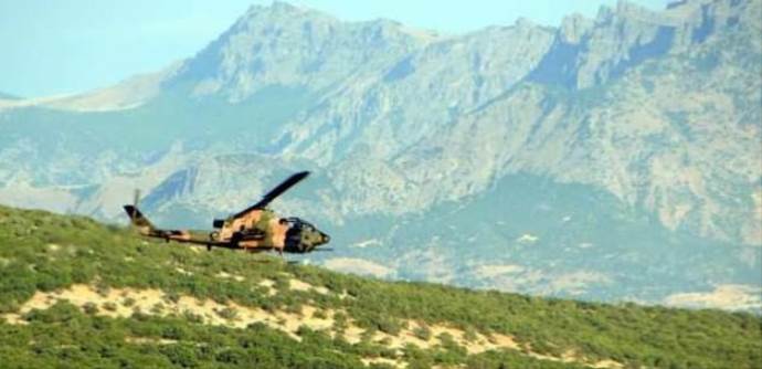 TSK: Helikopterler ateş yağdırıyor