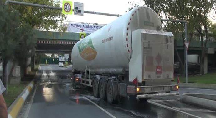 İstanbul'da tehlikeli kaza İstanbul'da tehlikeli kaza