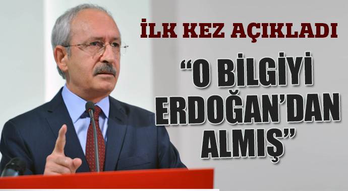 Kılıçdaroğlu, o bilgiyi Cumhurbaşkanı Erdoğan&#039;dan öğrenmiş!
