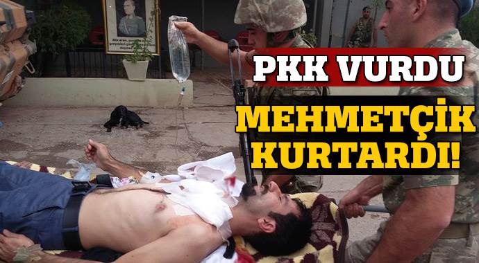 Mardin&#039;de yaralı vatandaşa Mehmetçik yardım etti