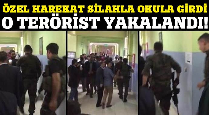 Özel harekat polisi okula girdi! Özel harekat polisi okula girdi!
