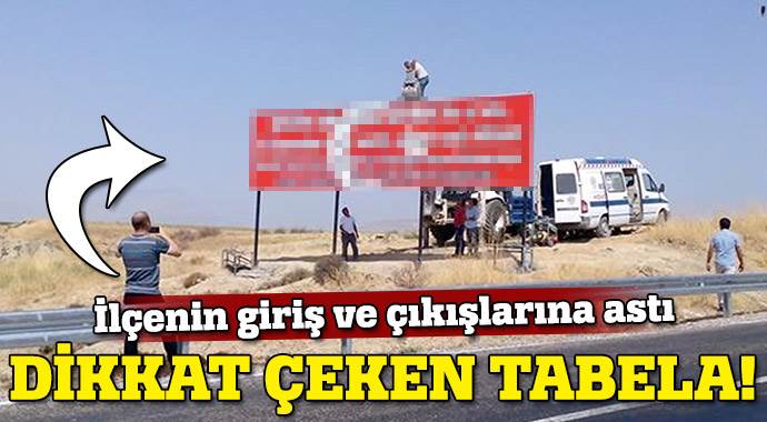 Mersin&#039;de dikkat çeken tabela!